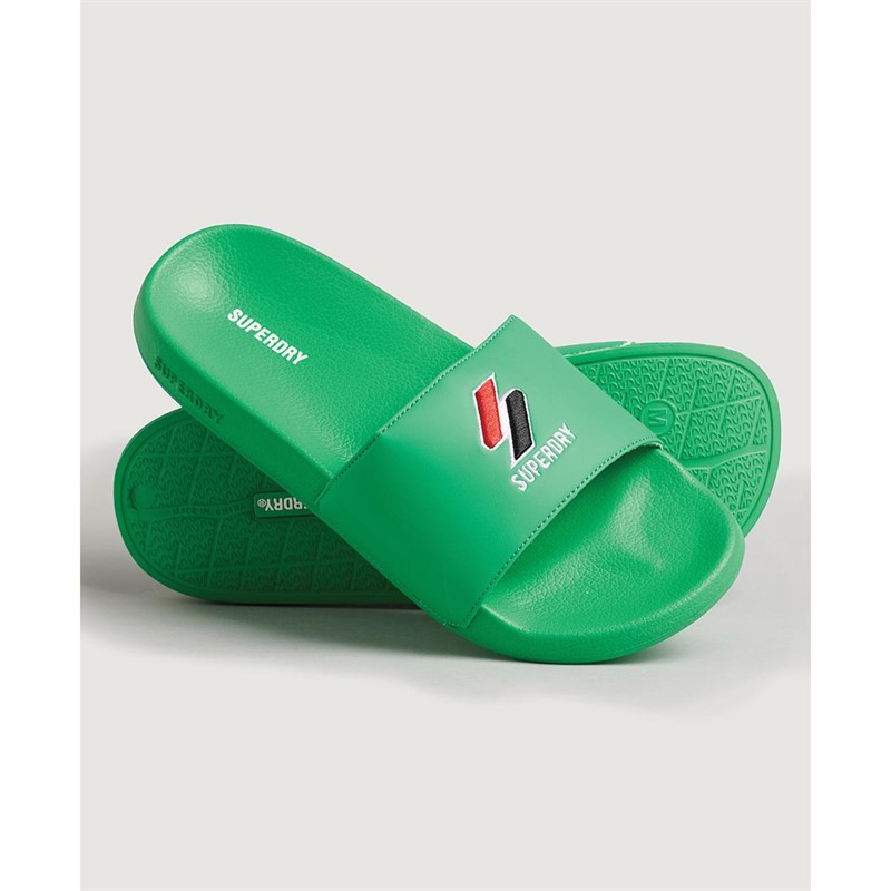 Superdry Slider Sandales Code Essential Pool Femme Vert