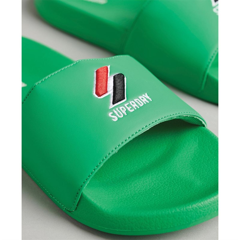 Superdry Slider Sandales Code Essential Pool Femme Vert