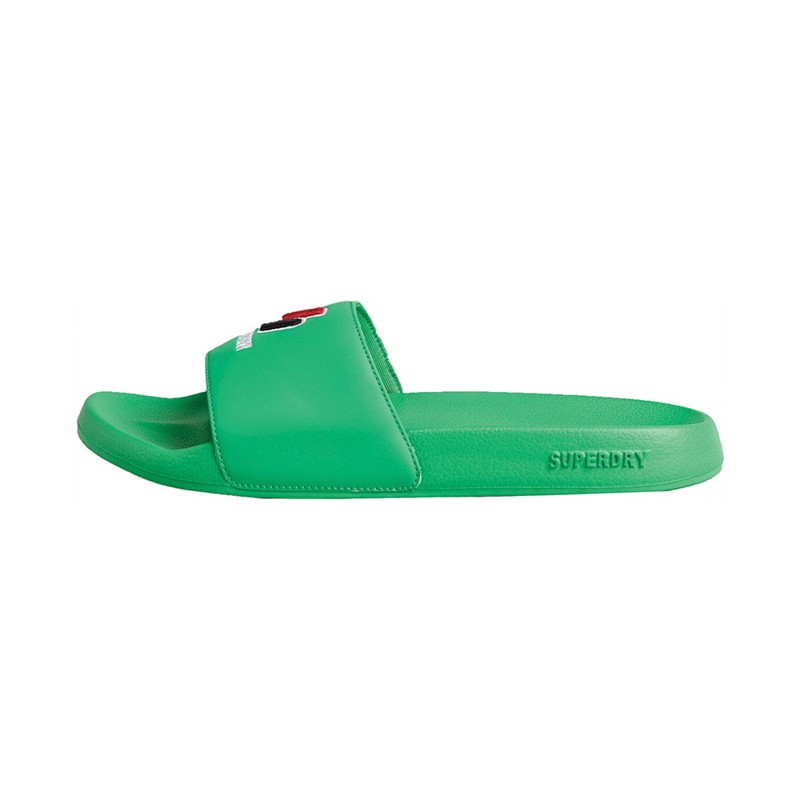 Superdry Slider Sandales Code Essential Pool Femme Vert
