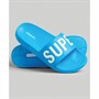 Superdry Slider Sandales Code Core Pool Femme Bleu Vif