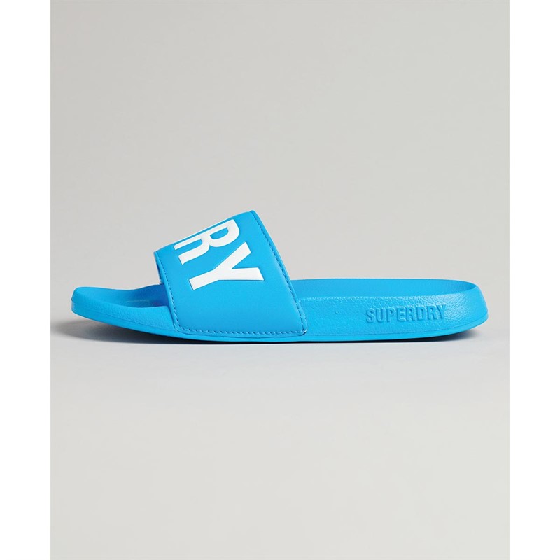Superdry Slider Sandales Code Core Pool Femme Bleu Vif