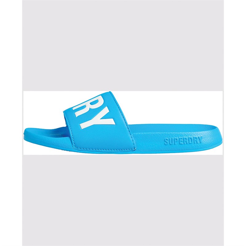 Superdry Slider Sandales Code Core Pool Femme Bleu Vif