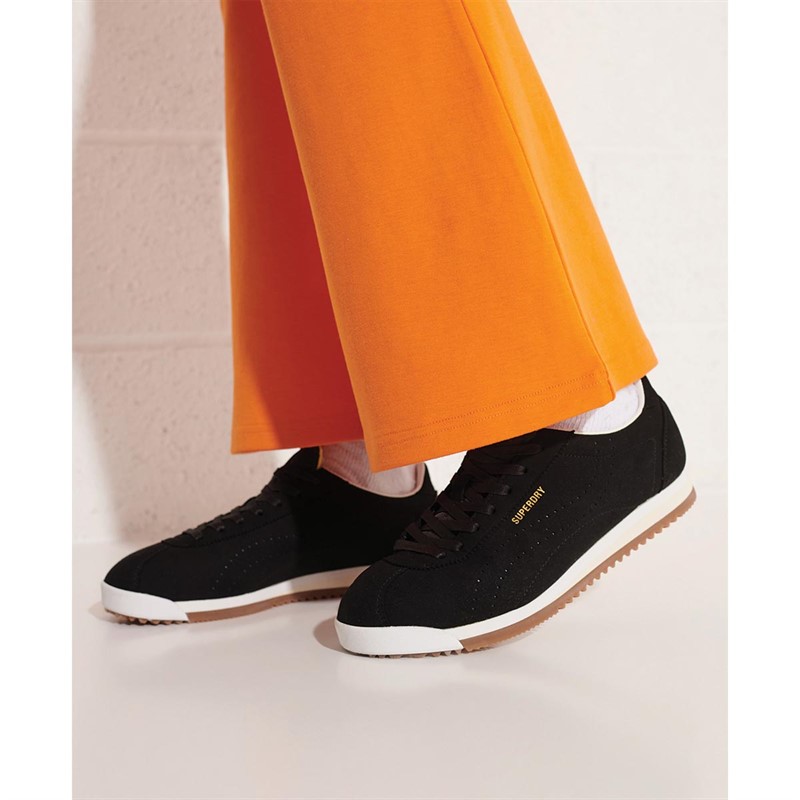 Superdry Baskets Vegan Retro Track Sport Runner Femme Noir