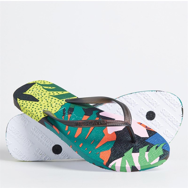 Superdry Dames Super Sleek AOP Slippers Multi