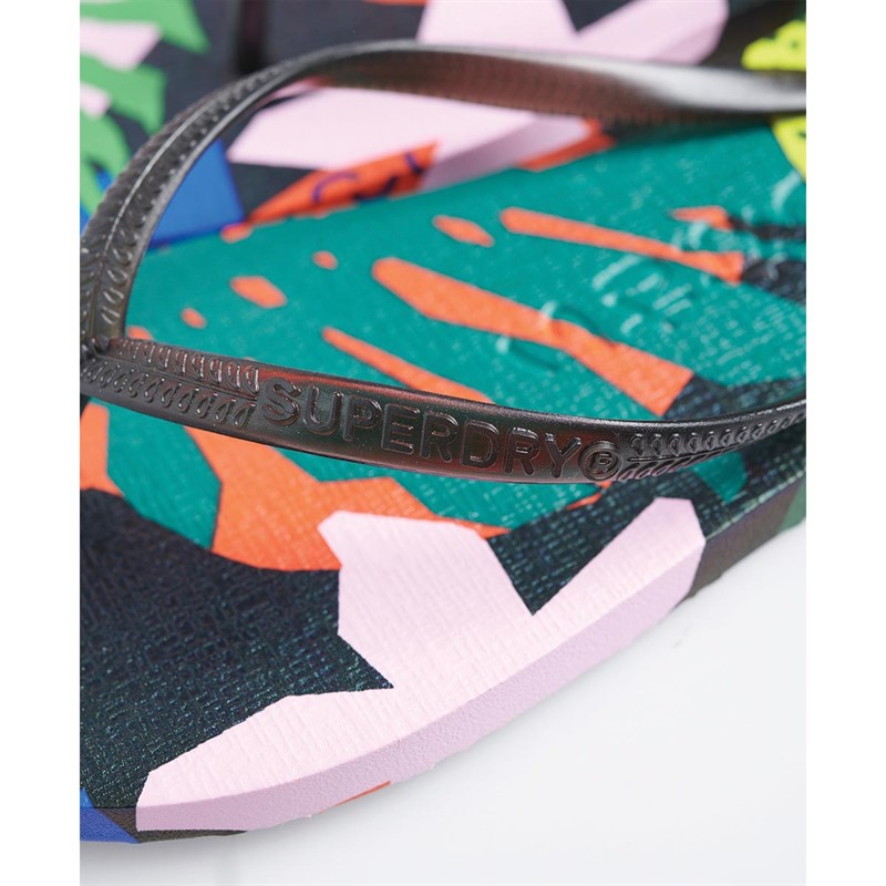 Superdry Dames Super Sleek AOP Slippers Multi