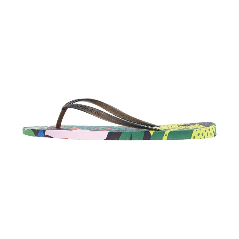 Superdry Dames Super Sleek AOP Slippers Multi