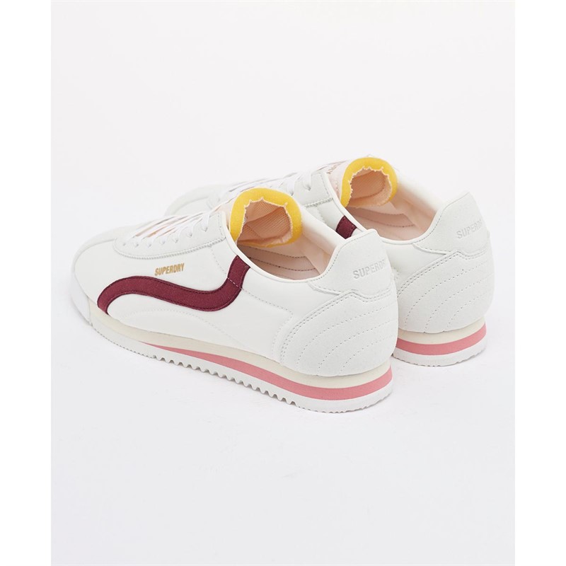 Superdry Baskets Vegan Retro Track OV Runner Femme Ecru