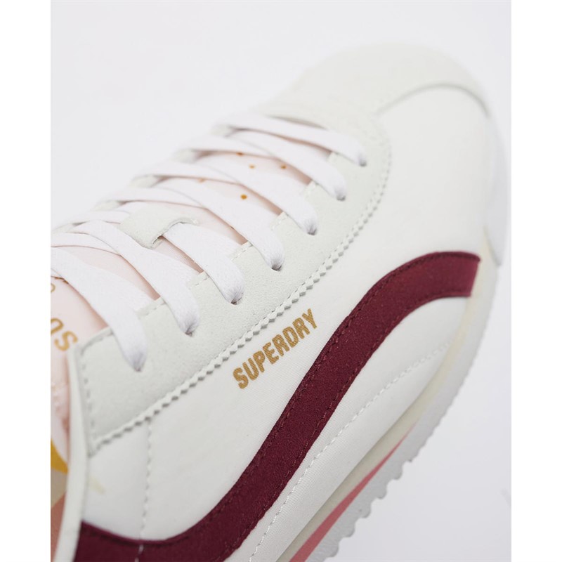 Superdry Baskets Vegan Retro Track OV Runner Femme Ecru