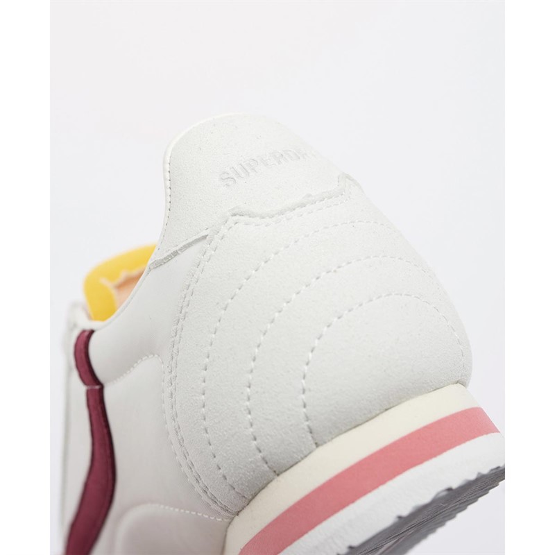 Superdry Baskets Vegan Retro Track OV Runner Femme Ecru