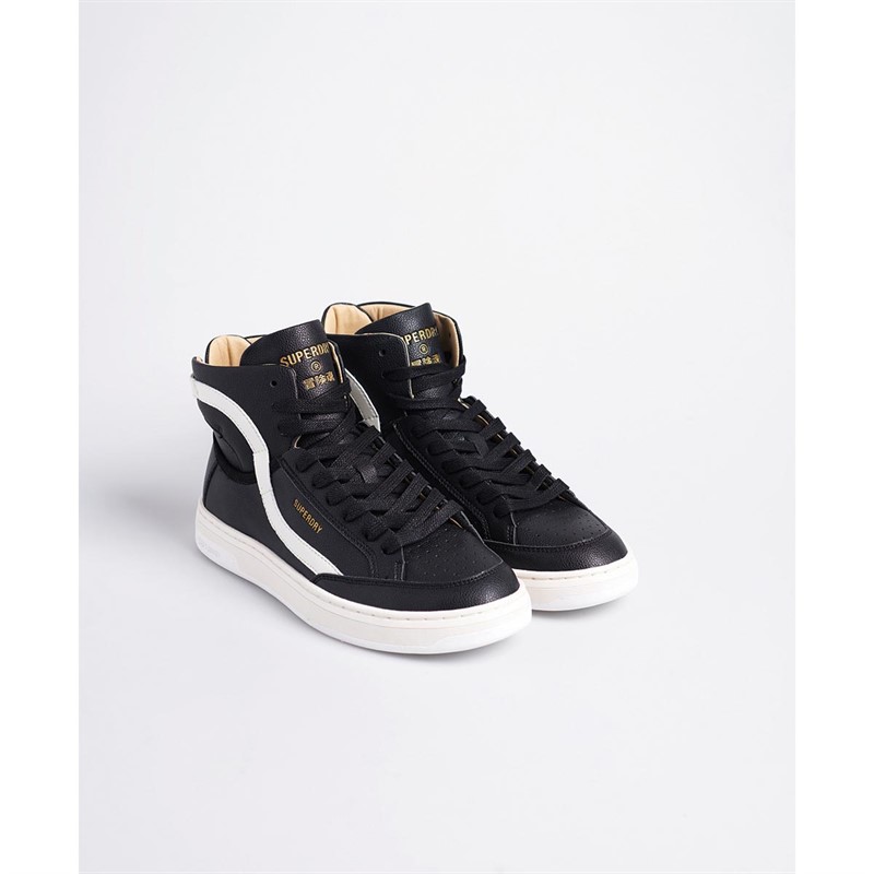 Superdry Dame Vegan Basket Sport High Basketballstøvler Sort