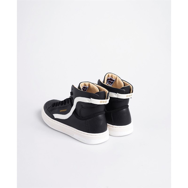 Superdry Dame Vegan Basket Sport High Basketballstøvler Sort