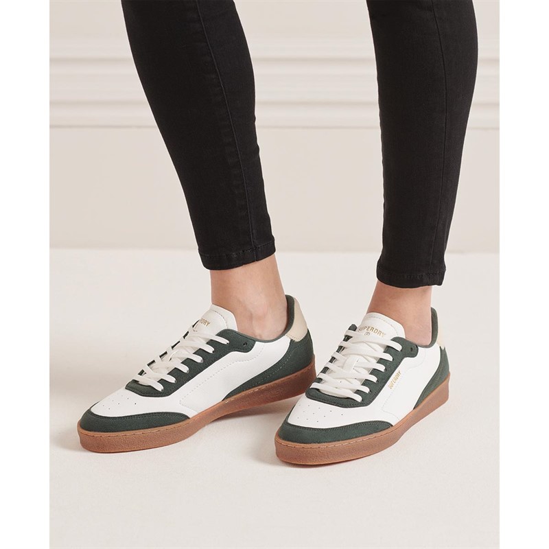 Superdry Damen Vegan Retro Sleek Sneaker Weiß