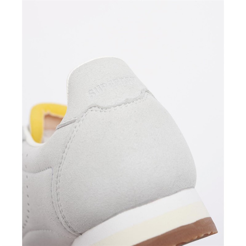Superdry Dame Vegan Retro Track Sport Runner Sneakers Lys Grå