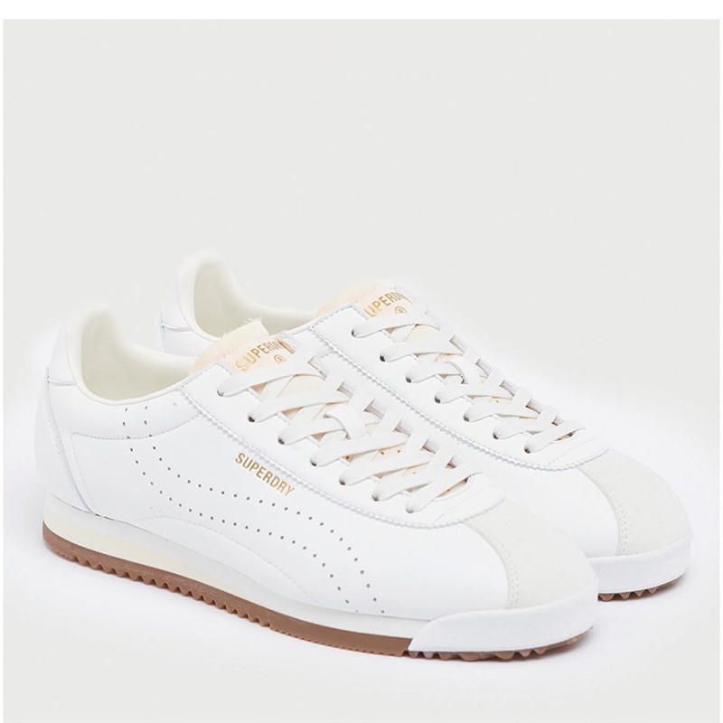 Superdry Baskets Vegan Retro Track Sport Runner Femme Blanc
