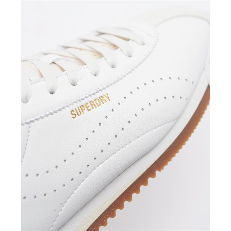 Superdry Baskets Vegan Retro Track Sport Runner Femme Blanc