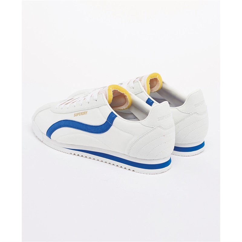 Superdry Baskets Vegan Retro Track OV Runner Homme Blanc