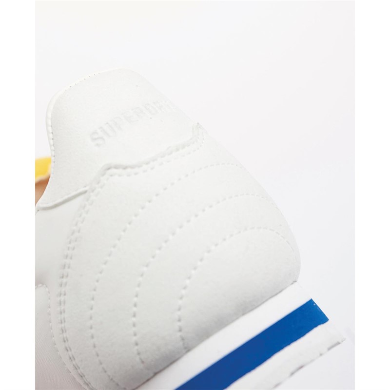 Superdry Baskets Vegan Retro Track OV Runner Homme Blanc