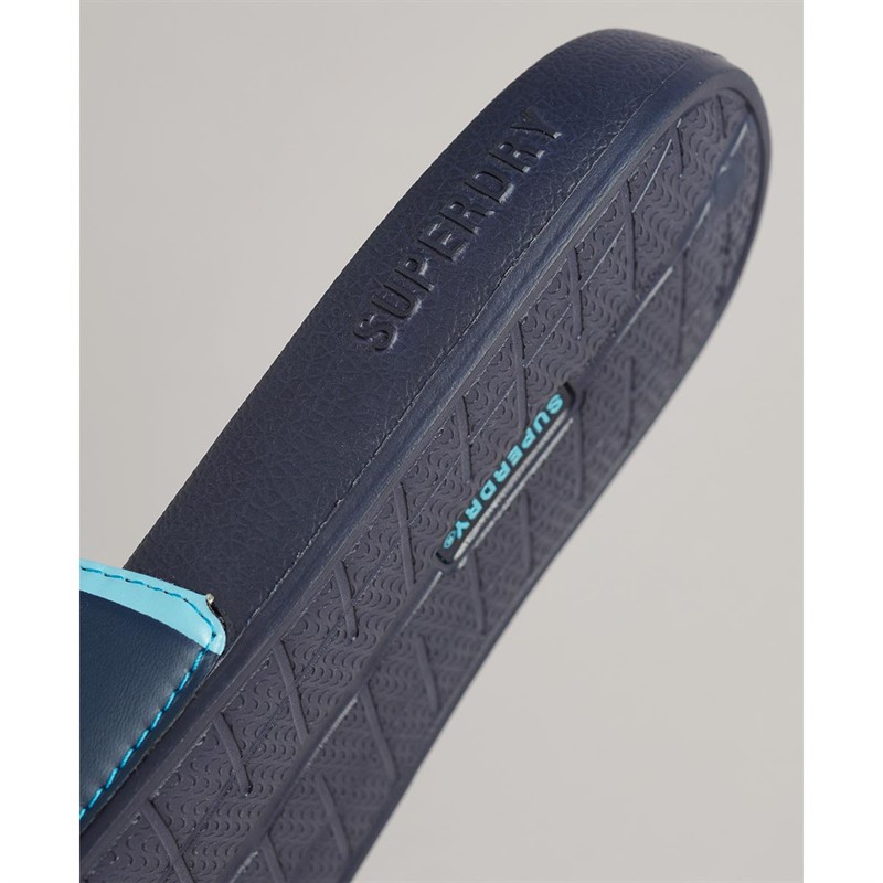 Superdry Slider Sandales Code Core Pool Homme Bleu Marine
