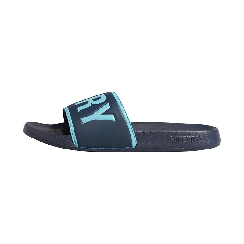 Superdry Slider Sandales Code Core Pool Homme Bleu Marine