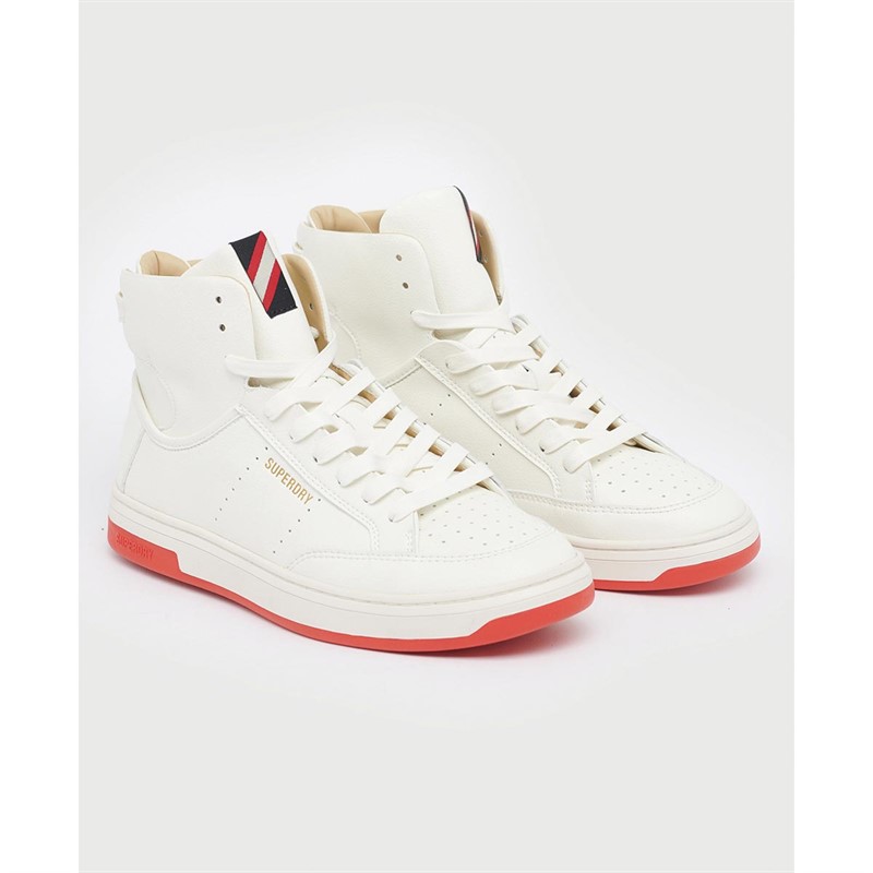 Superdry Baskets Montantes Vegan Basket OV High Homme Blanc Cassé