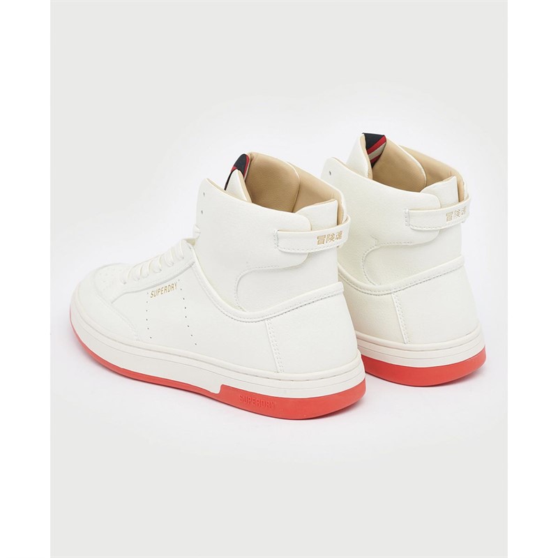Superdry Baskets Montantes Vegan Basket OV High Homme Blanc Cassé