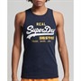 Superdry Heren Vintage VL Classic Singlet Marineblauw