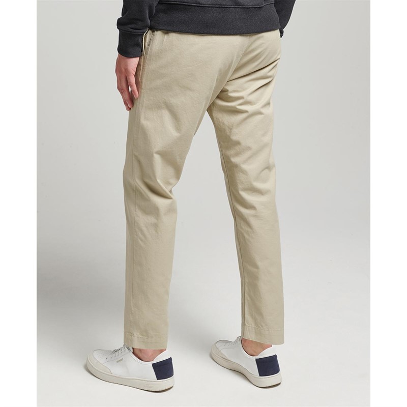 Superdry Herre Studios Pleated Chino bukser Ecru