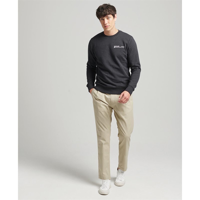 Superdry Herre Studios Pleated Chino bukser Ecru