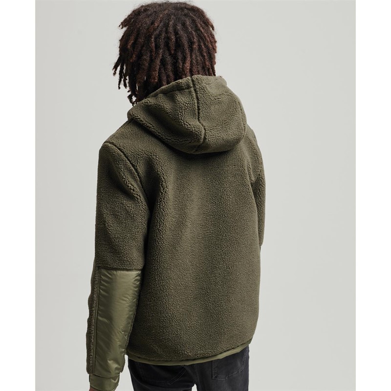Superdry Vestes Code XPD Sherpa Hybrid Homme Kaki