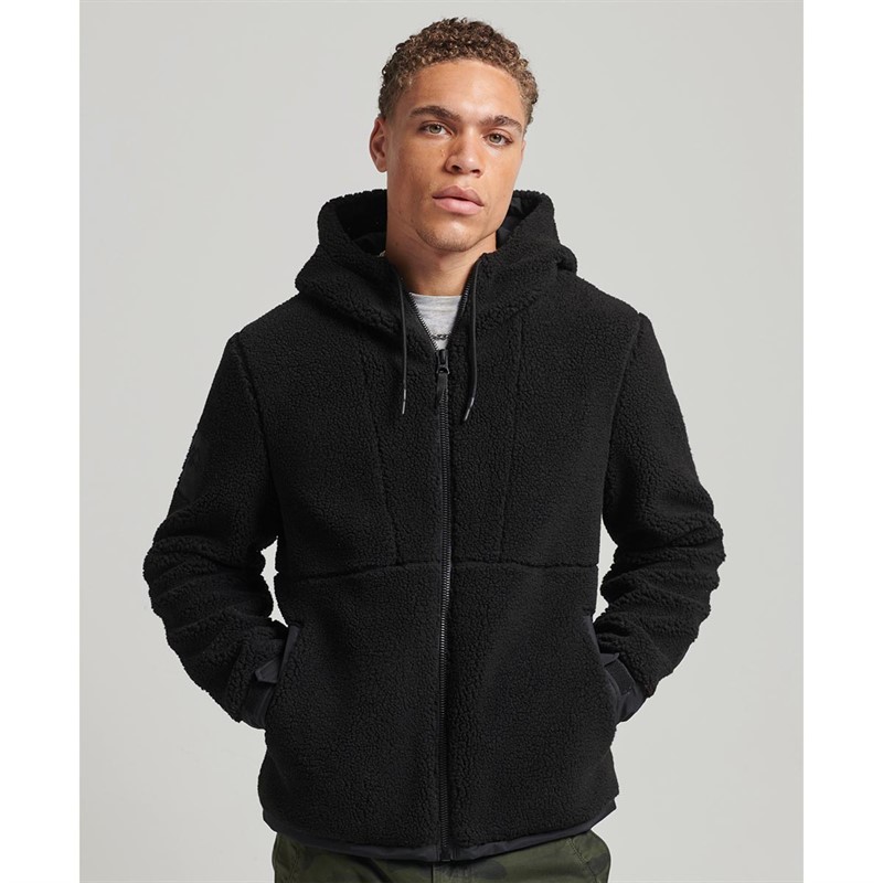 Superdry Vestes Code XPD Sherpa Hybrid Homme Noir