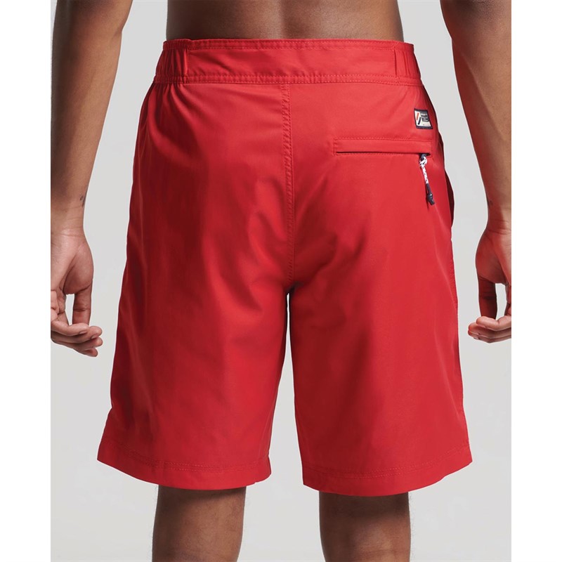 Superdry Shorts de Bain Classic Board 19 Inch Homme Rouge
