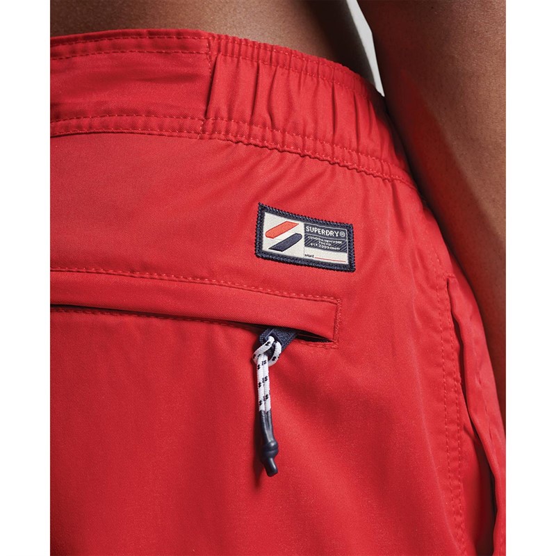 Superdry Shorts de Bain Classic Board 19 Inch Homme Rouge