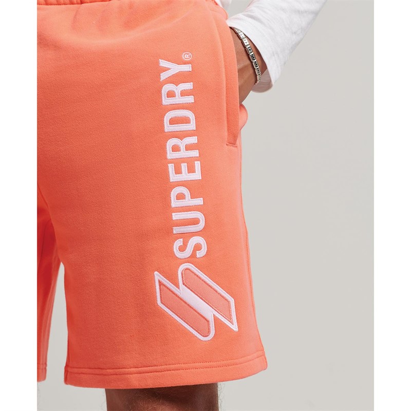 Superdry Shorts Code SL Applique Homme Rose Orange