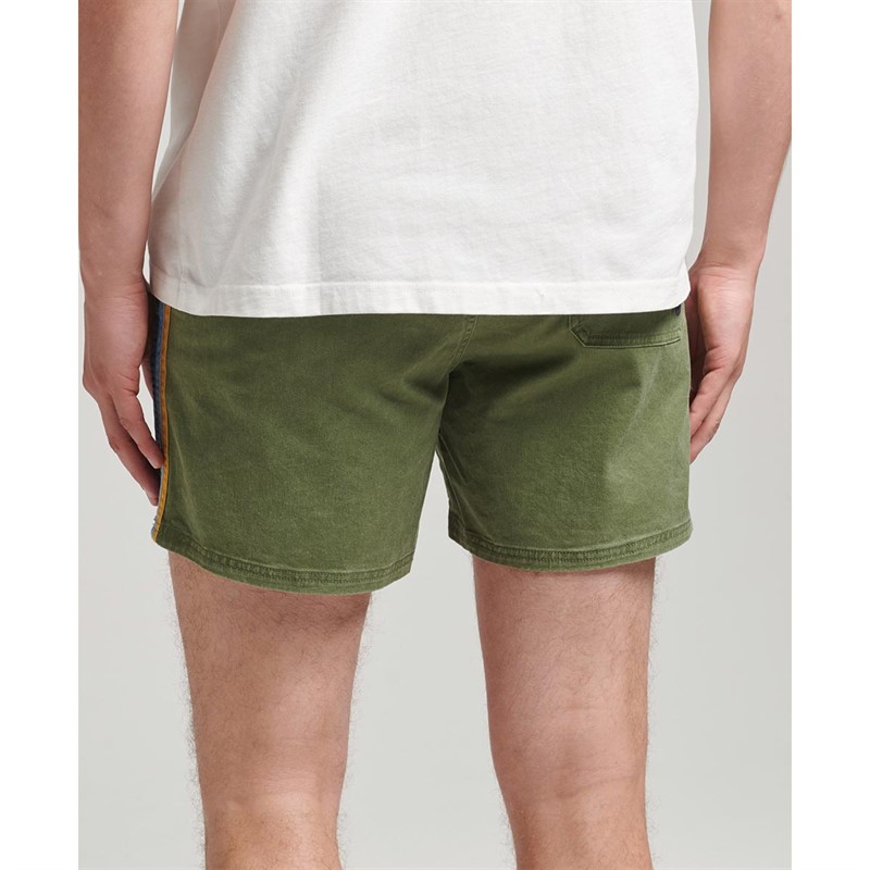 Superdry Heren Vintage Stripe Shorts Kaki
