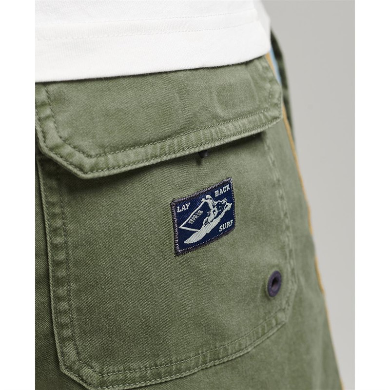 Superdry Heren Vintage Stripe Shorts Kaki