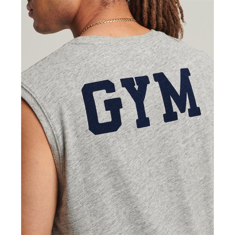Superdry Heren Vintage Athletic Singlet Gemeleerd Grijs