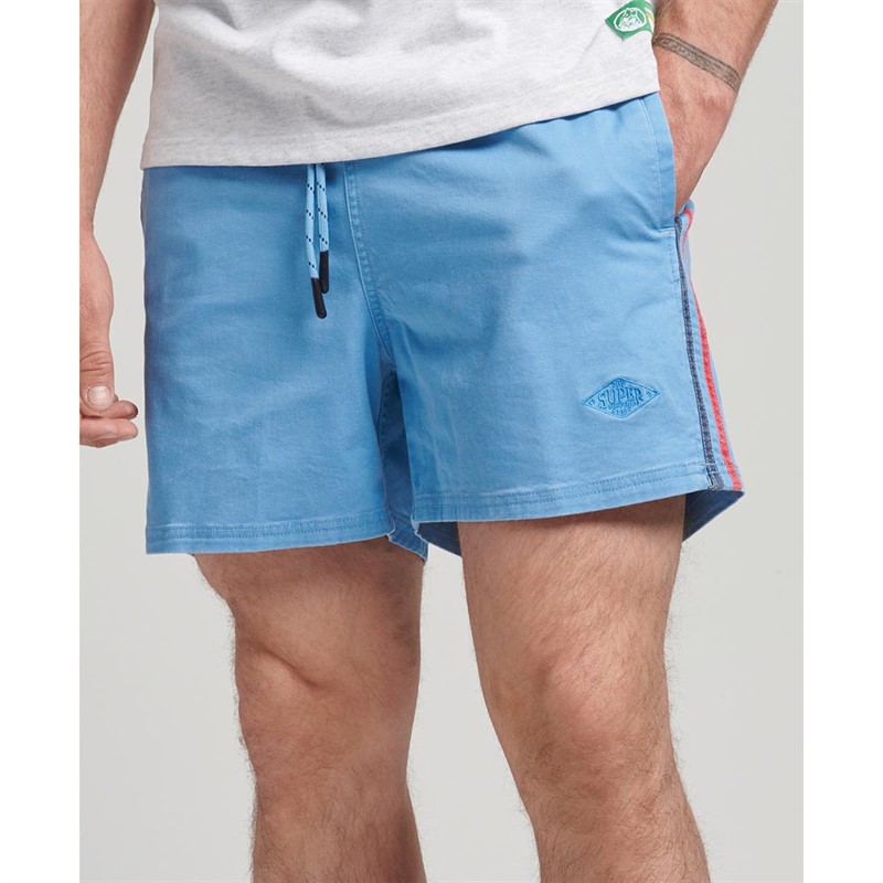 Superdry Heren Vintage Stripe Shorts Blauw