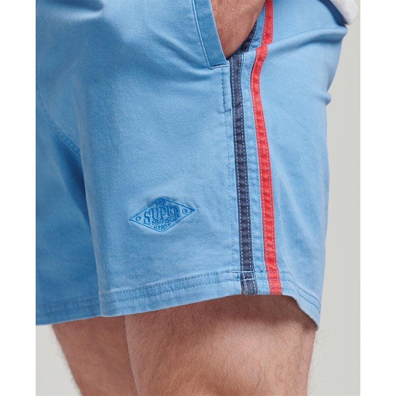 Superdry Heren Vintage Stripe Shorts Blauw