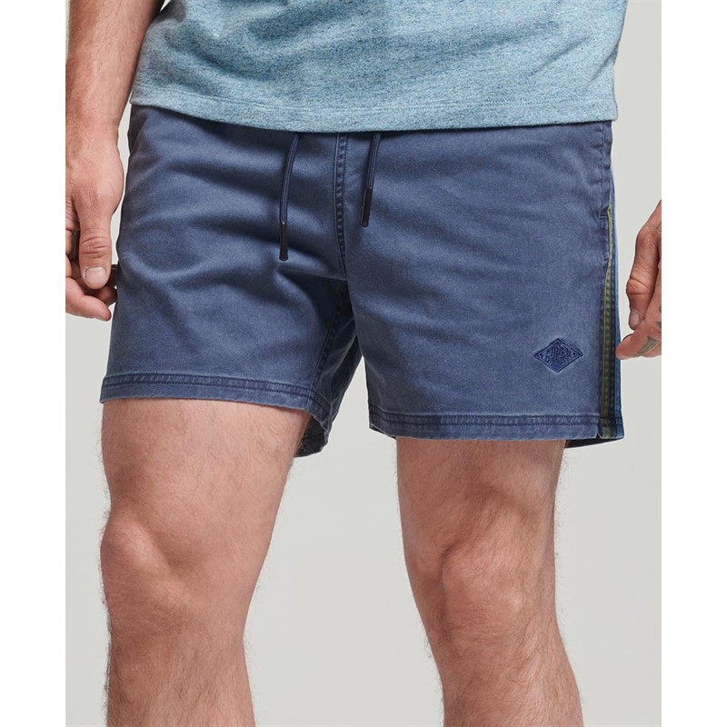 Superdry Heren Vintage Stripe Shorts Marineblauw