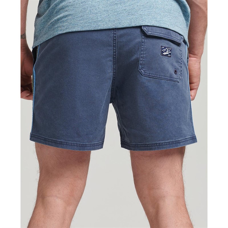 Superdry Heren Vintage Stripe Shorts Marineblauw