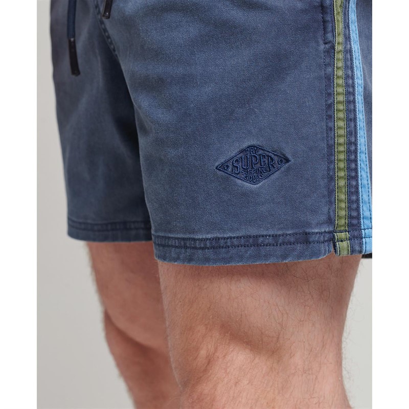 Superdry Heren Vintage Stripe Shorts Marineblauw