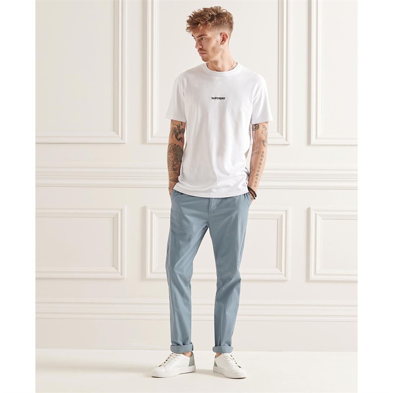 Superdry Heren Studios Chino's Grijs Blauw
