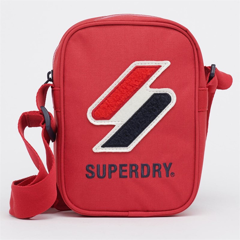 Superdry Herre Sportstyle Side Hoftetaske Rød
