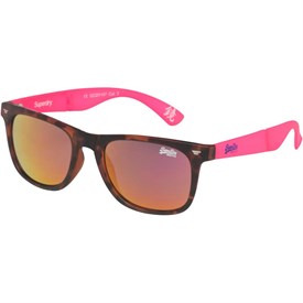 Superdry Supergami Wayfarer Zonnebril Neon Roze superdry kopen in de aanbieding