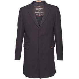 Superdry Heren Town Wol Jas Marineblauw superdry kopen in de aanbieding