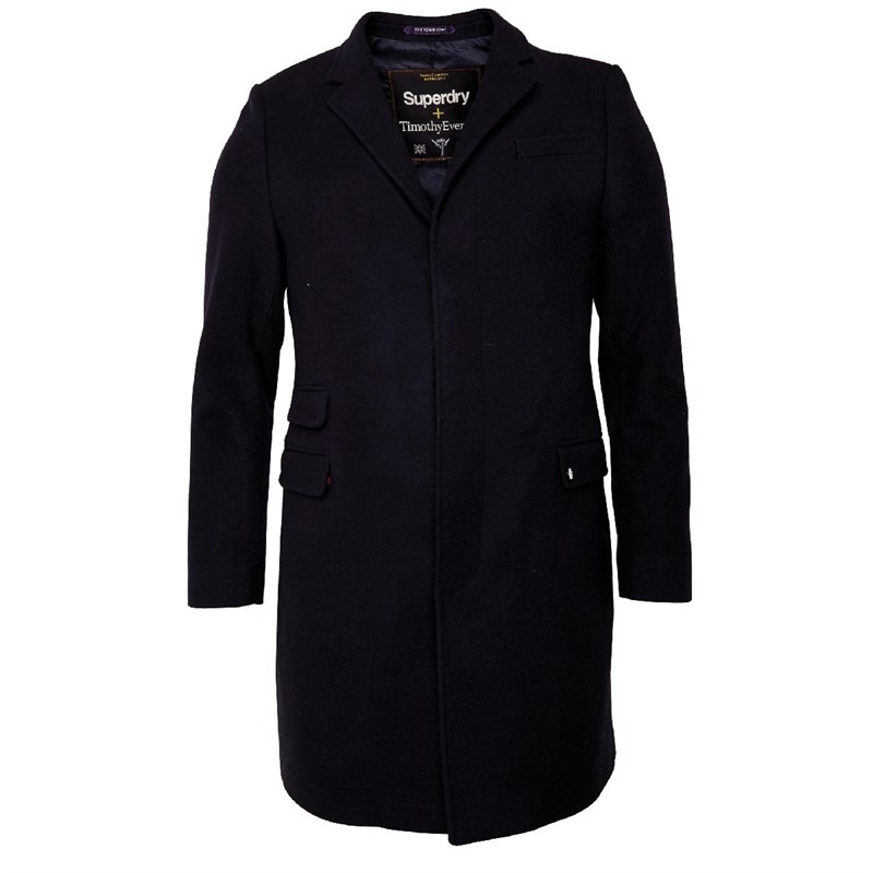 Superdry Veste de Laine Homme Bleu Marine
