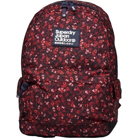 Superdry Scatter Ditsy Montana Rugzak Donkerrood superdry kopen in de aanbieding