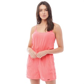 Superdry Dames Essential Beach Playsuit Fluo Roze superdry kopen in de aanbieding
