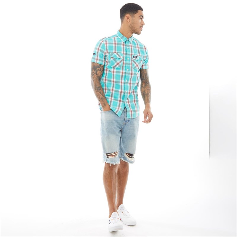 Superdry Mens Loose Denim Shorts Appleton Light Rip