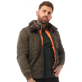 Superdry Mens Winter Hercules Bomber Jacket Khaki